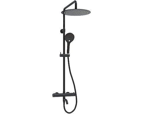 Приобрести Душевая система WasserKRAFT A288.160.078.BM Thermo с термостатом Черная матовая в магазине сантехники Santeh-Crystal.ru