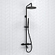 Приобрести Душевая система WasserKRAFT A288.077.217.BM Thermo с термостатом Черная матовая в магазине сантехники Santeh-Crystal.ru