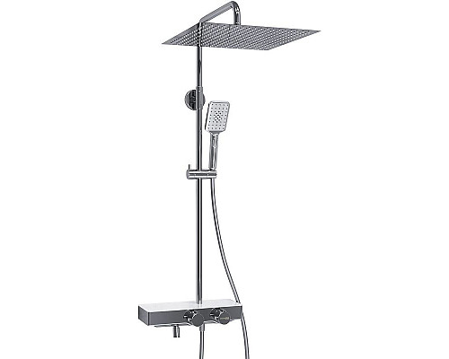 Купить Душевая система WasserKRAFT A113.119.126.CH Thermo с термостатом Хром Белая в магазине сантехники Santeh-Crystal.ru