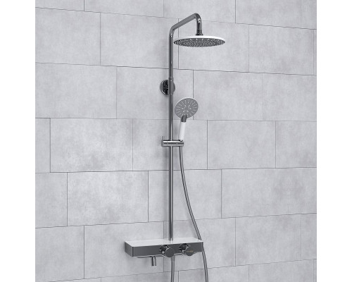 Приобрести Душевая система WasserKRAFT A113.067.058.CH Thermo с термостатом Хром Белая в магазине сантехники Santeh-Crystal.ru