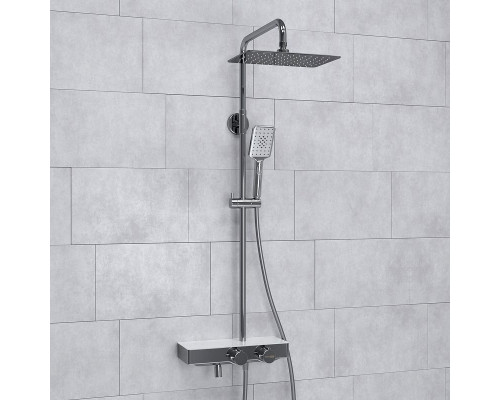 Купить Душевая система WasserKRAFT A113.069.126.CH Thermo с термостатом Хром Белая в магазине сантехники Santeh-Crystal.ru