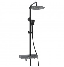 Душевая система WasserKRAFT A114.160.130.CB Thermo с термостатом Черная матовая
