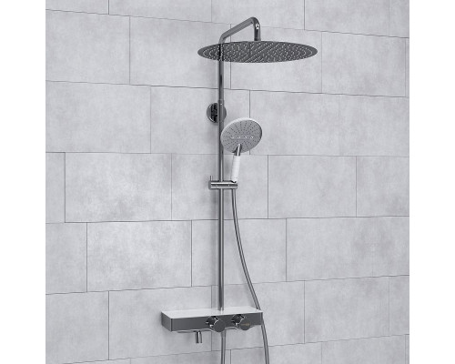 Приобрести Душевая система WasserKRAFT A113.117.059.CH Thermo с термостатом Хром Белая в магазине сантехники Santeh-Crystal.ru
