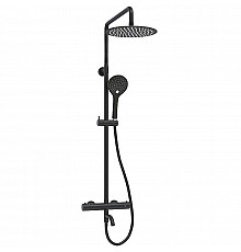 Душевая система WasserKRAFT A288.258.078.BM Thermo с термостатом Черная матовая