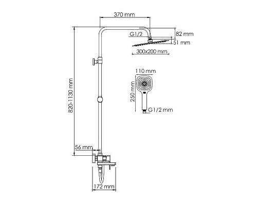 Приобрести Душевая система WasserKRAFT A177.069.065.087.CH Хром в магазине сантехники Santeh-Crystal.ru