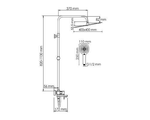Купить Душевая система WasserKRAFT A177.119.065.087.CH Хром в магазине сантехники Santeh-Crystal.ru