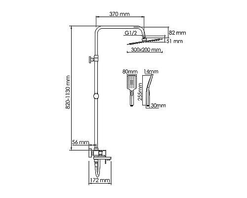 Заказать Душевая система WasserKRAFT A177.069.126.087.CH Хром в магазине сантехники Santeh-Crystal.ru