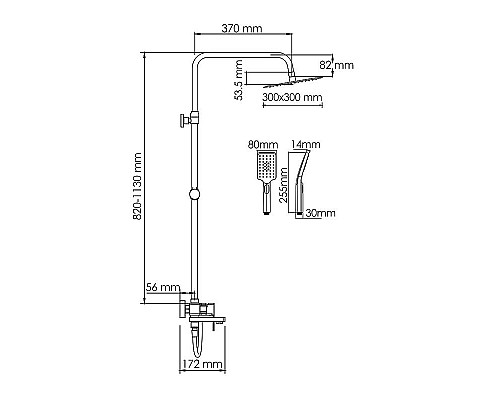 Заказать Душевая система WasserKRAFT A177.118.126.087.CH Хром в магазине сантехники Santeh-Crystal.ru