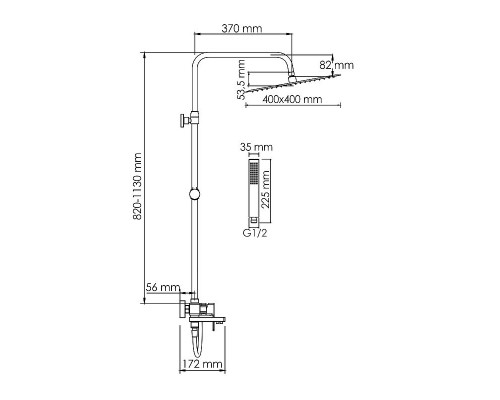 Заказать Душевая система WasserKRAFT A177.119.103.087.CH Хром в магазине сантехники Santeh-Crystal.ru