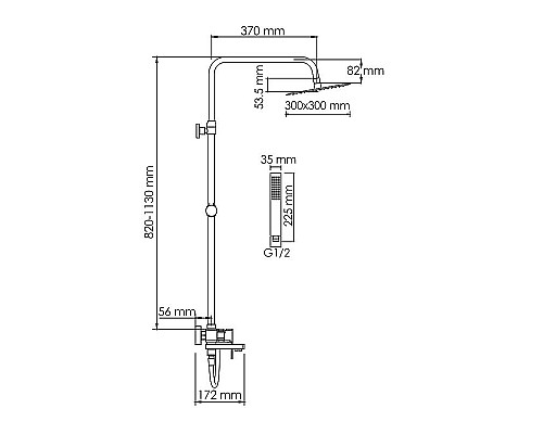 Заказать Душевая система WasserKRAFT A177.118.103.087.CH Хром в магазине сантехники Santeh-Crystal.ru