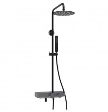 Душевая система WasserKRAFT A114.258.218.CB Thermo с термостатом Черная матовая