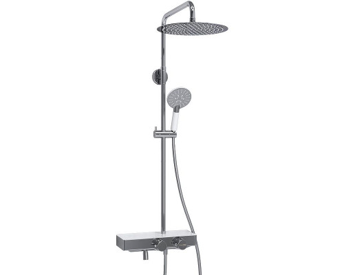 Купить Душевая система WasserKRAFT A113.116.058.CH Thermo с термостатом Хром Белая в магазине сантехники Santeh-Crystal.ru