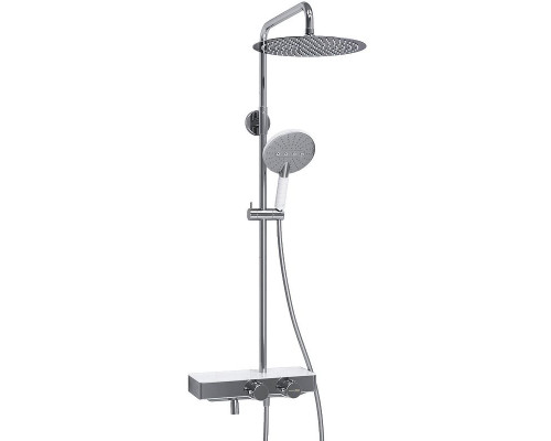 Заказать Душевая система WasserKRAFT A113.116.059.CH Thermo с термостатом Хром Белая в магазине сантехники Santeh-Crystal.ru