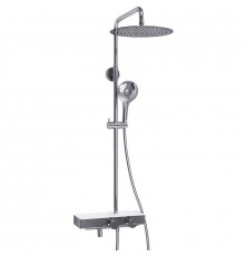Душевая система WasserKRAFT A113.116.101.CH Thermo с термостатом Хром Белая