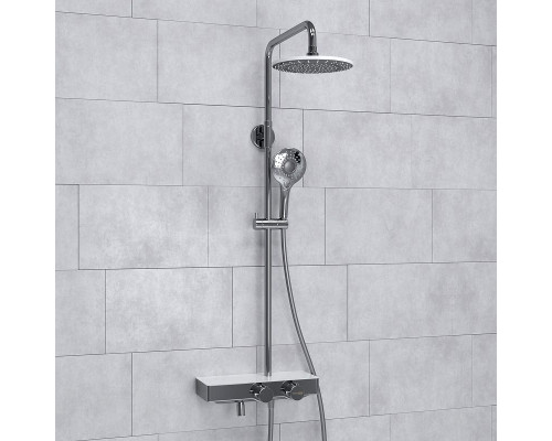 Приобрести Душевая система WasserKRAFT A113.067.101.CH Thermo с термостатом Хром Белая в магазине сантехники Santeh-Crystal.ru