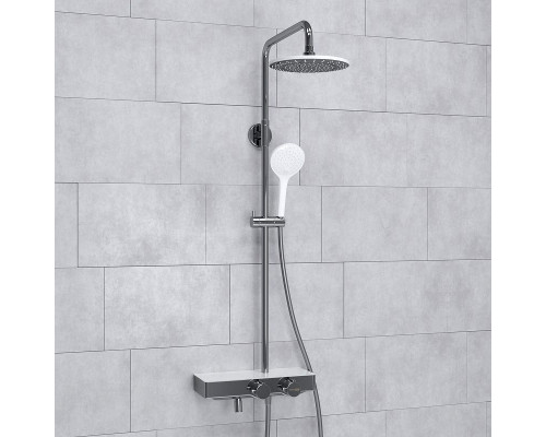 Приобрести Душевая система WasserKRAFT A113.067.155.CH Thermo с термостатом Хром Белая в магазине сантехники Santeh-Crystal.ru