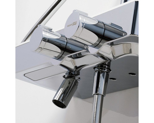 Заказать Душевая система WasserKRAFT A113.067.059.CH Thermo с термостатом Хром Белая в магазине сантехники Santeh-Crystal.ru