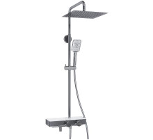 Душевая система WasserKRAFT A113.118.126.CH Thermo с термостатом Хром Белая
