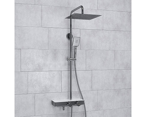 Купить Душевая система WasserKRAFT A113.118.126.CH Thermo с термостатом Хром Белая в магазине сантехники Santeh-Crystal.ru
