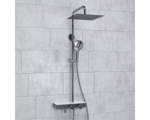 Приобрести Душевая система WasserKRAFT A113.118.101.CH Thermo с термостатом Хром Белая в магазине сантехники Santeh-Crystal.ru
