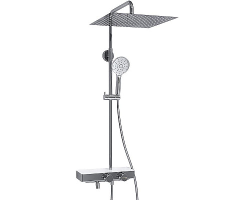 Купить Душевая система WasserKRAFT A113.119.127.CH Thermo с термостатом Хром Белая в магазине сантехники Santeh-Crystal.ru