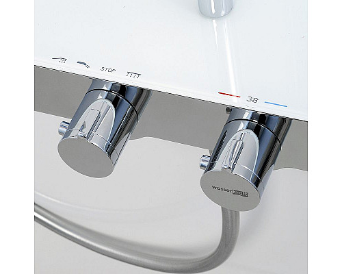 Купить Душевая система WasserKRAFT A113.117.127.CH Thermo с термостатом Хром Белая в магазине сантехники Santeh-Crystal.ru