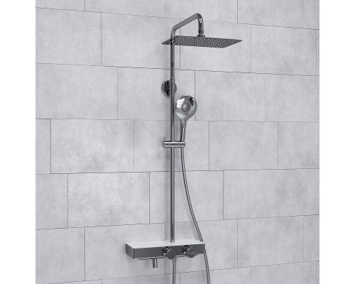 Заказать Душевая система WasserKRAFT A113.069.101.CH Thermo с термостатом Хром Белая в магазине сантехники Santeh-Crystal.ru
