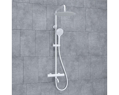 Купить Душевая система WasserKRAFT A188.161.155.WM Thermo с термостатом Белый матовый в магазине сантехники Santeh-Crystal.ru
