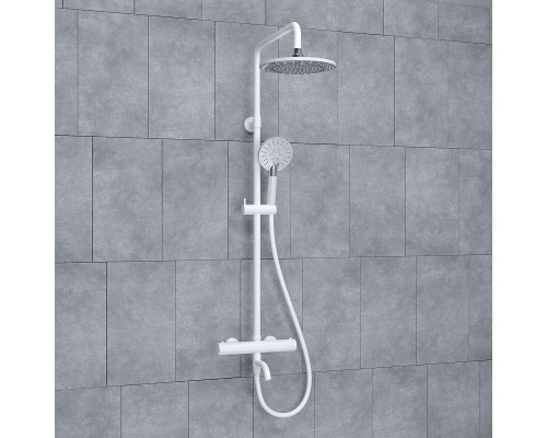 Заказать Душевая система WasserKRAFT A188.067.058.WM Thermo с термостатом Белый матовый в магазине сантехники Santeh-Crystal.ru