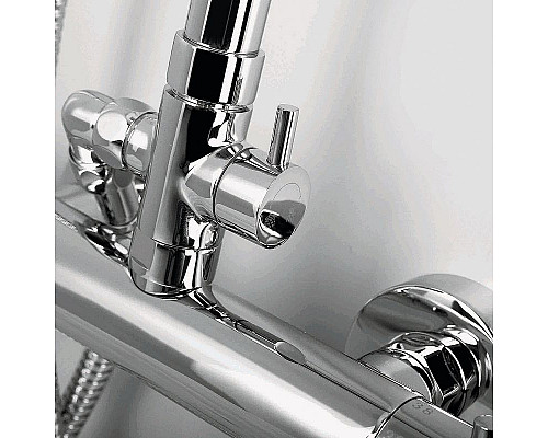 Купить Душевая система WasserKRAFT A13302 с термостатом Хром в магазине сантехники Santeh-Crystal.ru