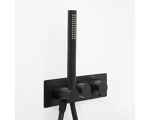 Заказать Душевая система WasserKRAFT A16160 Thermo с термостатом Черная матовая в магазине сантехники Santeh-Crystal.ru