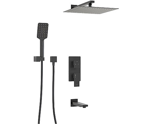 Купить Душевая система WasserKRAFT A172071 Черная матовая в магазине сантехники Santeh-Crystal.ru