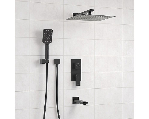 Купить Душевая система WasserKRAFT A172071 Черная матовая в магазине сантехники Santeh-Crystal.ru