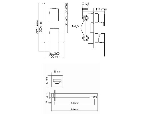 Купить Душевая система WasserKRAFT A172071 Черная матовая в магазине сантехники Santeh-Crystal.ru