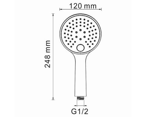Заказать Ручной душ WasserKRAFT A060 Хром в магазине сантехники Santeh-Crystal.ru