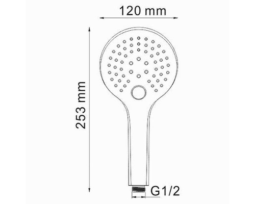 Заказать Ручной душ WasserKRAFT A061 Хром в магазине сантехники Santeh-Crystal.ru
