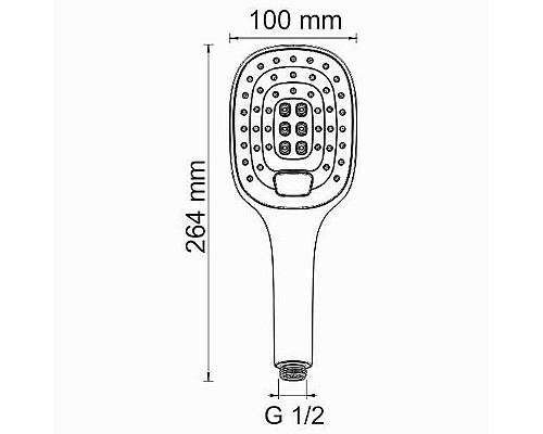 Купить Ручной душ WasserKRAFT A062 Хром в магазине сантехники Santeh-Crystal.ru