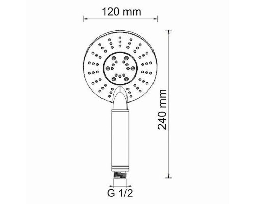 Купить Ручной душ WasserKRAFT A058 Хром Белый в магазине сантехники Santeh-Crystal.ru