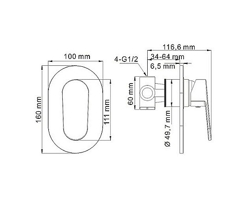Приобрести Душевая система WasserKRAFT A12030 Хром в магазине сантехники Santeh-Crystal.ru