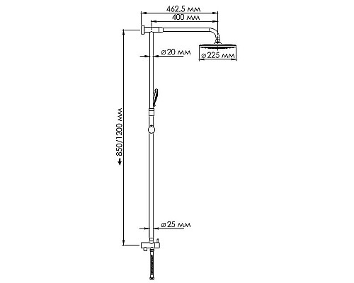 Заказать Душевая система WasserKRAFT A066 Хром в магазине сантехники Santeh-Crystal.ru