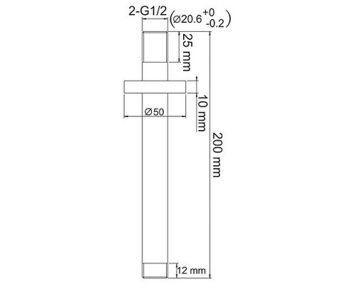 Купить Кронштейн для верхнего душа WasserKRAFT A068 Хром в магазине сантехники Santeh-Crystal.ru