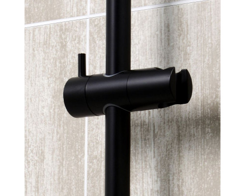 Купить Душевая штанга WasserKRAFT A076 Черная матовая Хром в магазине сантехники Santeh-Crystal.ru