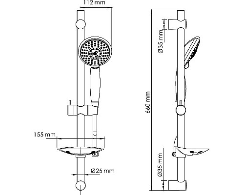 Заказать Душевой гарнитур WasserKRAFT A004 Хром в магазине сантехники Santeh-Crystal.ru