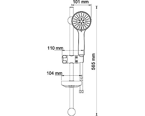Купить Душевой гарнитур WasserKRAFT A005 Хром в магазине сантехники Santeh-Crystal.ru