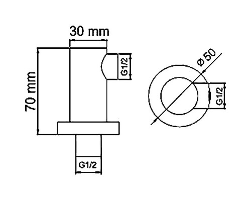 Купить Шланговое подключение WasserKRAFT A021 Хром в магазине сантехники Santeh-Crystal.ru