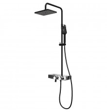 Душевая система WasserKRAFT Thermo A11401 с термостатом Черная матовая Хром