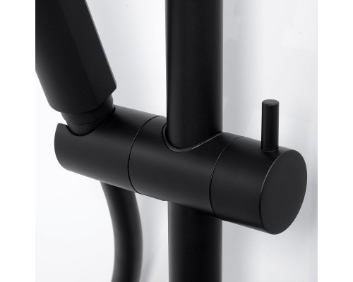 Заказать Душевая система WasserKRAFT Thermo A11401 с термостатом Черная матовая Хром в магазине сантехники Santeh-Crystal.ru