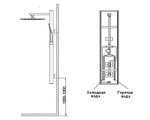 Купить Душевая панель WeltWasser GL 14251 BL 10000001050 Черная в магазине сантехники Santeh-Crystal.ru