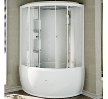 Душевой бокс Radomir Лаура 128x128 1-04-1-0-0-0820 профиль Белый стекло прозрачное