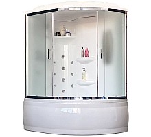 Душевой бокс Royal Bath ALP 170х100 RB170ALP-C-CH-L с гидромассажем стекло матовое задняя стенка Белая